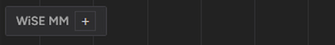 The chart panel collapsed to a small WiSE MM tab with a plus button